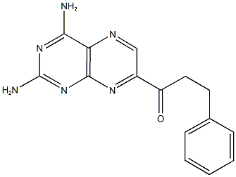 1-(2,4-diamino-7-pteridinyl)-3-phenyl-1-propanone Struktur