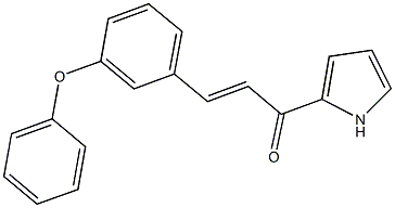 3-(3-phenoxyphenyl)-1-(1H-pyrrol-2-yl)-2-propen-1-one Struktur