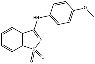 N-(1,1-dioxido-1,2-benzisothiazol-3-yl)-N-(4-methoxyphenyl)amine Struktur