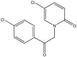 5-chloro-1-[2-(4-chlorophenyl)-2-oxoethyl]-2(1H)-pyridinone Struktur