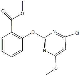 methyl 2-[(4-chloro-6-methoxy-2-pyrimidinyl)oxy]benzoate Struktur