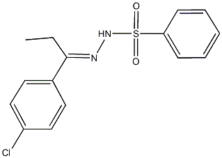 N'-[1-(4-chlorophenyl)propylidene]benzenesulfonohydrazide Struktur