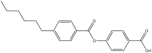 4-[(4-hexylbenzoyl)oxy]benzoic acid Struktur