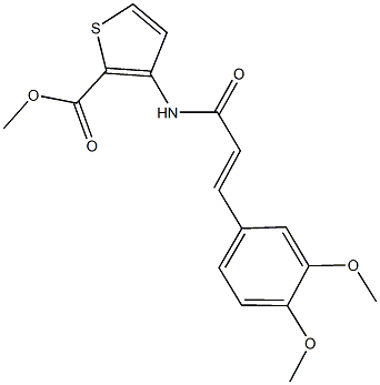 methyl 3-{[3-(3,4-dimethoxyphenyl)acryloyl]amino}-2-thiophenecarboxylate Struktur