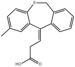 3-(2-methyldibenzo[b,e]thiepin-11(6H)-ylidene)propanoic acid Struktur