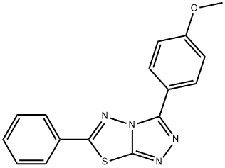 methyl 4-(6-phenyl[1,2,4]triazolo[3,4-b][1,3,4]thiadiazol-3-yl)phenyl ether Struktur