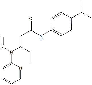 5-ethyl-N-(4-isopropylphenyl)-1-(2-pyridinyl)-1H-pyrazole-4-carboxamide Struktur