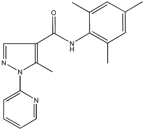 N-mesityl-5-methyl-1-(2-pyridinyl)-1H-pyrazole-4-carboxamide Struktur