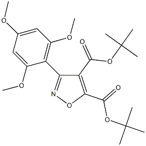 di(tert-butyl) 3-(2,4,6-trimethoxyphenyl)isoxazole-4,5-dicarboxylate Structure