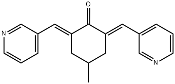 4-methyl-2,6-bis(3-pyridinylmethylene)cyclohexanone Struktur