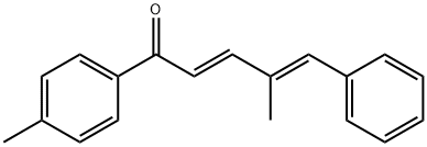 4-methyl-1-(4-methylphenyl)-5-phenyl-2,4-pentadien-1-one Struktur