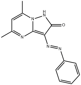 5,7-dimethyl-3-(phenyldiazenyl)pyrazolo[1,5-a]pyrimidin-2(1H)-one Struktur