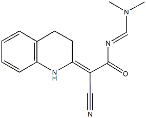 2-cyano-2-(3,4-dihydro-2(1H)-quinolinylidene)-N-[(dimethylamino)methylene]acetamide Struktur