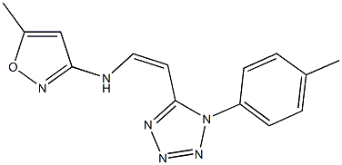 N-(5-methyl-3-isoxazolyl)-N-{2-[1-(4-methylphenyl)-1H-tetraazol-5-yl]vinyl}amine Struktur