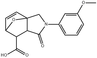 3-(3-methoxyphenyl)-4-oxo-10-oxa-3-azatricyclo[5.2.1.0~1,5~]dec-8-ene-6-carboxylic acid Struktur