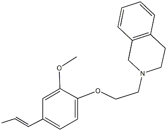 2-{2-[2-methoxy-4-(1-propenyl)phenoxy]ethyl}-1,2,3,4-tetrahydroisoquinoline Struktur