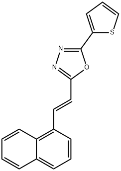 2-[2-(1-naphthyl)vinyl]-5-(2-thienyl)-1,3,4-oxadiazole Struktur