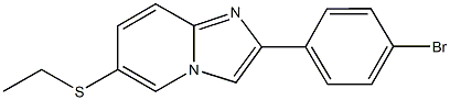 2-(4-bromophenyl)imidazo[1,2-a]pyridin-6-yl ethyl sulfide Struktur