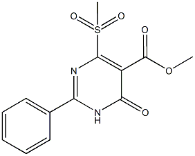 methyl 4-(methylsulfonyl)-6-oxo-2-phenyl-1,6-dihydro-5-pyrimidinecarboxylate Struktur