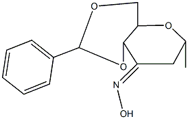 6-methyl-2-phenyltetrahydropyrano[3,2-d][1,3]dioxin-8(4H)-one oxime Struktur