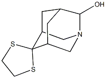 spiro(1-azatricyclo[3.3.1.1~3,7~]decane-6,2'-[1,3]-dithiolane)-2-ol Struktur