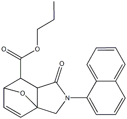 propyl 3-(1-naphthyl)-4-oxo-10-oxa-3-azatricyclo[5.2.1.0~1,5~]dec-8-ene-6-carboxylate Struktur