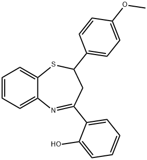 2-[2-(4-methoxyphenyl)-2,3-dihydro-1,5-benzothiazepin-4-yl]phenol Struktur