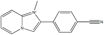 2-(4-cyanophenyl)-1-methylimidazo[1,2-a]pyridin-1-ium Struktur