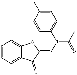 N-(4-methylphenyl)-N-[(3-oxo-1-benzothien-2(3H)-ylidene)methyl]acetamide Struktur