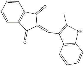 2-[(2-methyl-1H-indol-3-yl)methylene]-1H-indene-1,3(2H)-dione Struktur