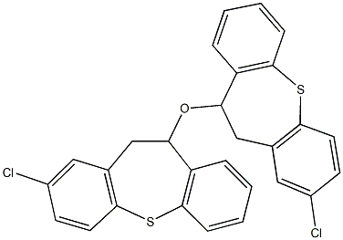 2-chloro-10-[(2-chloro-10,11-dihydrodibenzo[b,f]thiepin-10-yl)oxy]-10,11-dihydrodibenzo[b,f]thiepine Struktur