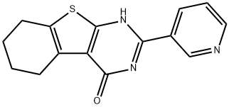 2-(3-pyridinyl)-5,6,7,8-tetrahydro[1]benzothieno[2,3-d]pyrimidin-4(3H)-one Struktur