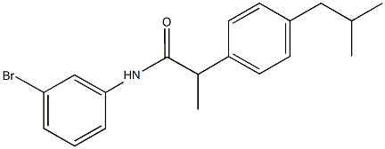 N-(3-bromophenyl)-2-(4-isobutylphenyl)propanamide Struktur