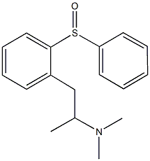 N,N-dimethyl-N-{1-methyl-2-[2-(phenylsulfinyl)phenyl]ethyl}amine Struktur