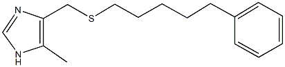 5-methyl-4-{[(5-phenylpentyl)sulfanyl]methyl}-1H-imidazole Struktur