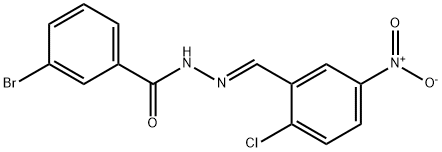 3-bromo-N'-{2-chloro-5-nitrobenzylidene}benzohydrazide Struktur