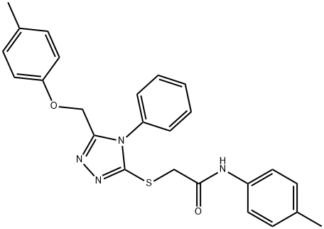 2-({5-[(4-methylphenoxy)methyl]-4-phenyl-4H-1,2,4-triazol-3-yl}sulfanyl)-N-(4-methylphenyl)acetamide Struktur