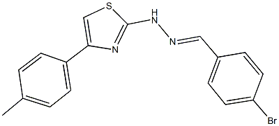 4-bromobenzaldehyde [4-(4-methylphenyl)-1,3-thiazol-2-yl]hydrazone Struktur