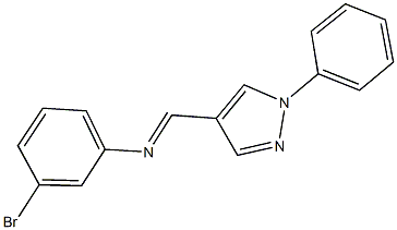 N-(3-bromophenyl)-N-[(1-phenyl-1H-pyrazol-4-yl)methylene]amine Struktur