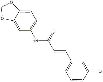 N-(1,3-benzodioxol-5-yl)-3-(3-chlorophenyl)acrylamide Struktur