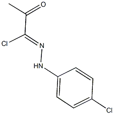 N-(4-chlorophenyl)-2-oxopropanehydrazonoyl chloride Struktur