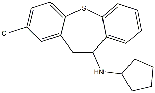 N-(2-chloro-10,11-dihydrodibenzo[b,f]thiepin-10-yl)-N-cyclopentylamine Struktur