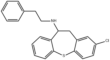 N-(2-chloro-10,11-dihydrodibenzo[b,f]thiepin-10-yl)-N-(2-phenylethyl)amine Struktur