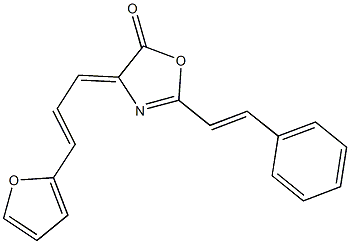 4-[3-(2-furyl)-2-propenylidene]-2-(2-phenylvinyl)-1,3-oxazol-5(4H)-one Struktur