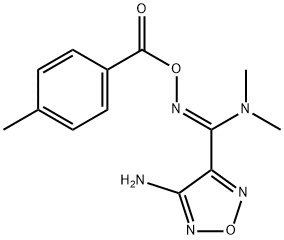 4-amino-N,N-dimethyl-N'-[(4-methylbenzoyl)oxy]-1,2,5-oxadiazole-3-carboximidamide Struktur