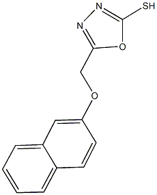 5-[(2-naphthyloxy)methyl]-1,3,4-oxadiazol-2-yl hydrosulfide Struktur