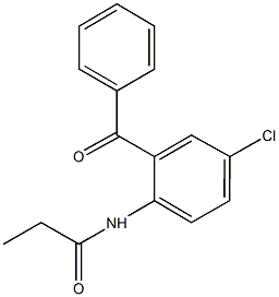 N-(2-benzoyl-4-chlorophenyl)propanamide Struktur