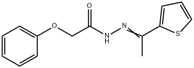 2-phenoxy-N'-[1-(2-thienyl)ethylidene]acetohydrazide Struktur