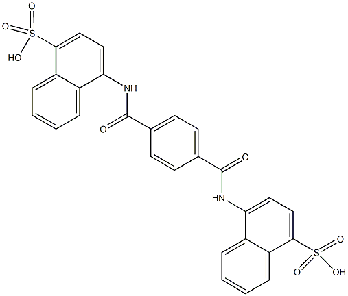 4-[(4-{[(4-sulfo-1-naphthyl)amino]carbonyl}benzoyl)amino]-1-naphthalenesulfonic acid Struktur