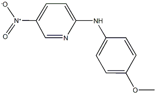 5-nitro-2-(4-methoxyanilino)pyridine Struktur